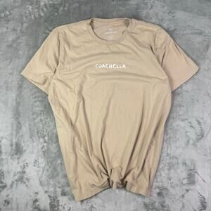 Coachella Music Festival 2019 beige casual streetwear graphic tshirt mens XL